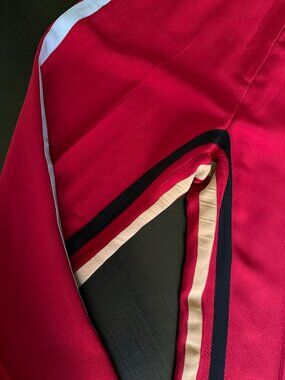 No 21 Red slacks with accent stripe